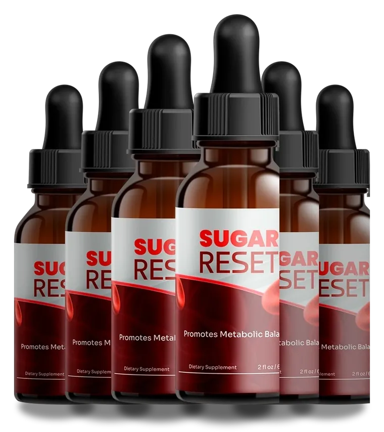 Six Sugar Reset dropper bottles